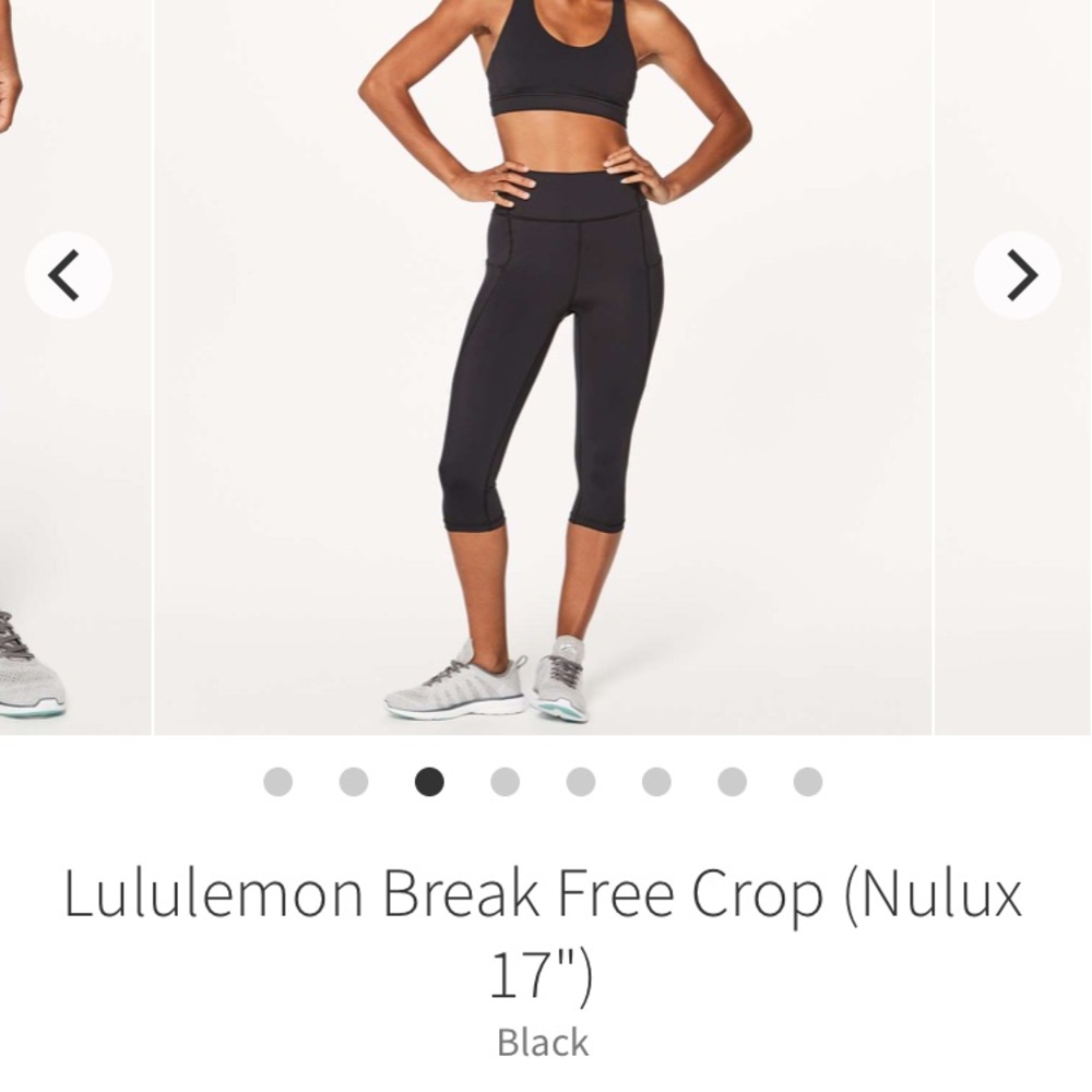 Lululemon Break Free crop 17” Nulux